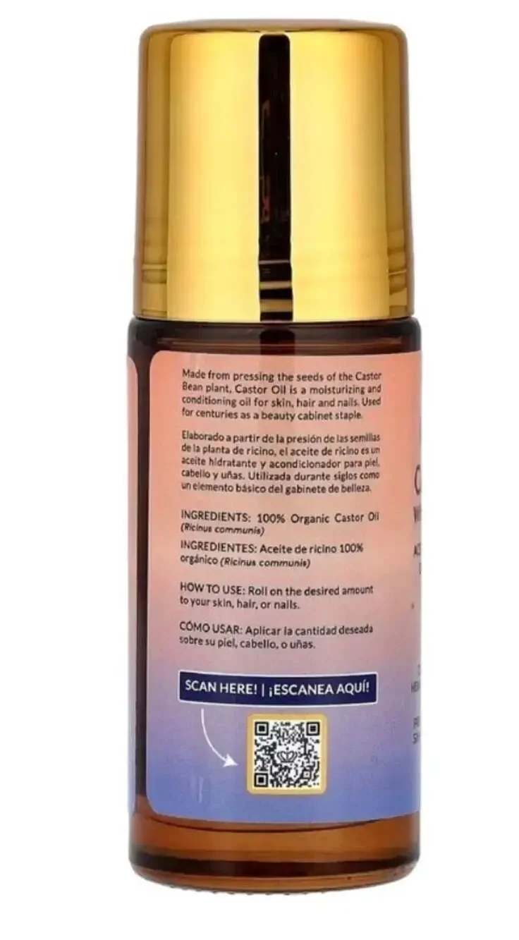 Queen of the Thrones Organic Castor Oil Rose Quartz 50ml Sealed Cold Pressed